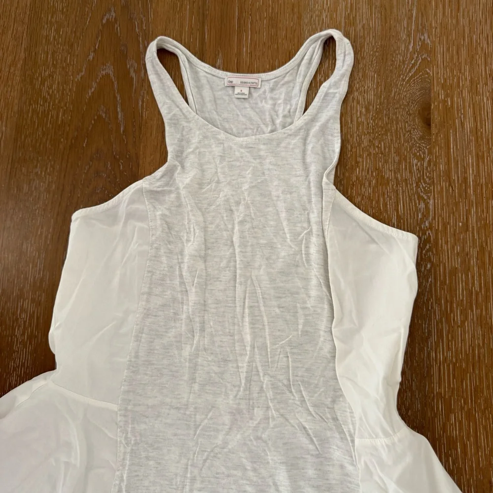 GAP Sleeveless Midi Dress in Heather Gray and Cream - Picture 8 of 8